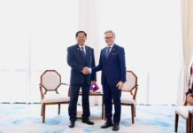 ສອງລັດຖະມົນຕີກະຊວງການຕ່າງປະເທດລາວ ແລະ ມຽນມາ ຮ່ວມພົບປະສອງຝ່າຍ