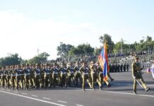 ກ້ອນກຳລັງ ປກສ ມີຄວາມພ້ອມເຂົ້າຮ່ວມເດີນສວນສະ ໜາມສະຫຼອງວັນຊາດ 2 ທັນວາ ຄົບຮອບ 50 ປີ