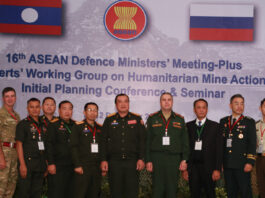 ລາວ-ຣັດເຊຍ ເປັນເຈົ້າພາບຮ່ວມ ຈັດກອງປະຊຸມໜ່ວຍງານຜູ້ຊ່ຽວຊານດ້ານການເກັບກູ້ລະເບີດ ເພື່ອມະນຸດສະທຳ ໃນຂອບກອງປະຊຸມລັດຖະມົນຕີປ້ອງກັນປະເທດອາຊຽນ-ບວກ ຄັ້ງທີ 16