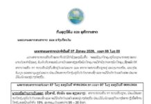 ພະຍາກອນອາກາດ ປະຈໍາເຊົ້າວັນທີ 07 ມັງກອນ 2026